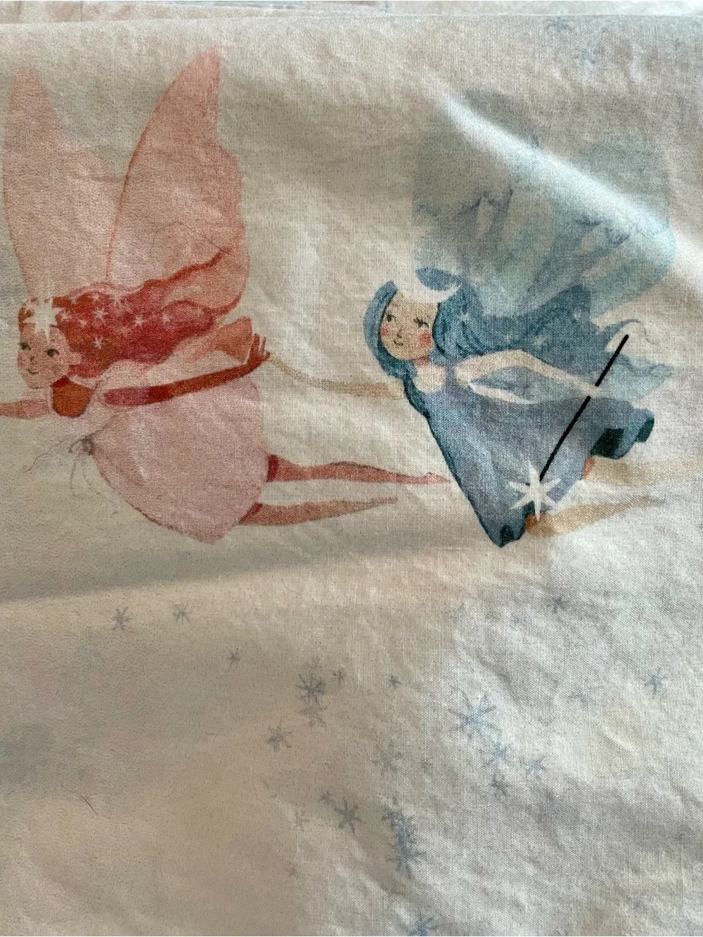 Pottery Barn Kids Celeste Fairy Print Queen Sheet Set